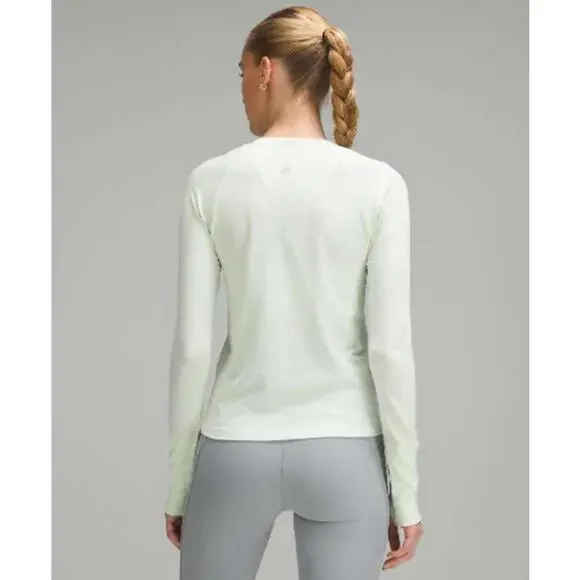 EUC Lululemon Swiftly Tech Long-Sleeve Shirt 2.0 Race Length Kohlrabi Green Sz 8 - Picture 4 of 6